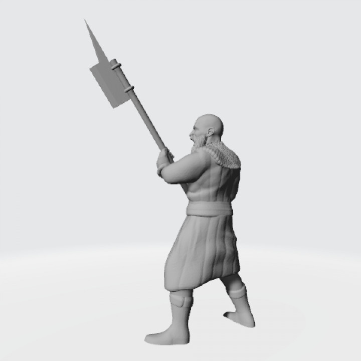 Medieval infantry with pole weapon N4 image