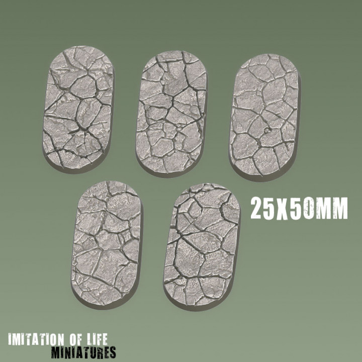 25x50mm Cracked Earth Bases (5) image