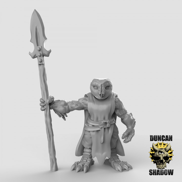 Owl Folk with Spears (pre supported) image