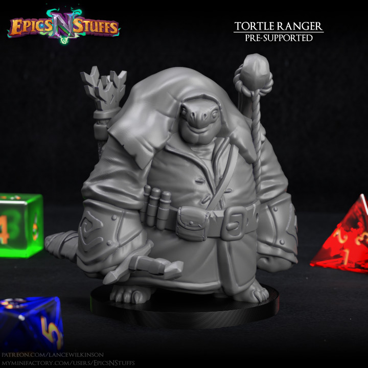 Tortle Ranger Miniature - Pre-Supported's Cover