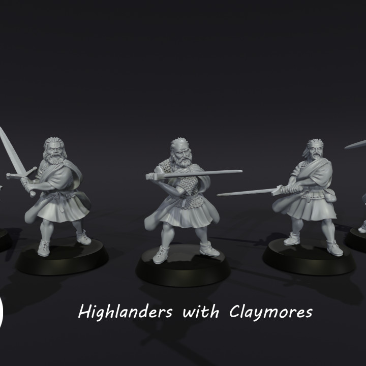 5x Highlanders with Claymores (Remastered!) image