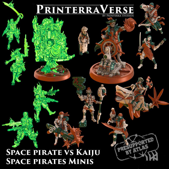 009 Space Pirate vs Kaiju Pirates Minis image