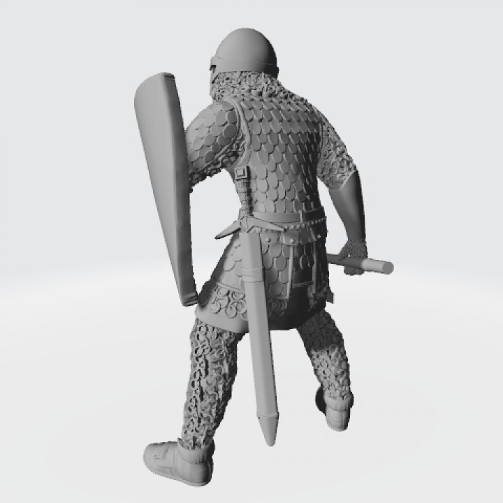 Medieval Russian heavy infantry with axe image