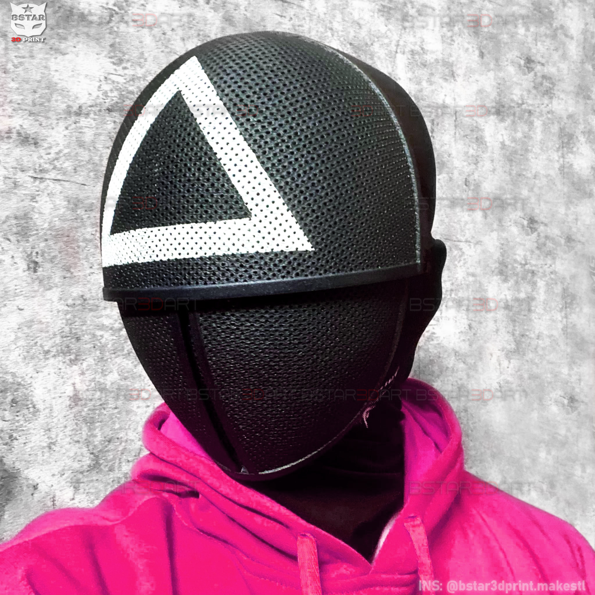 3D Print of SQUID GAME MASK - SOLDIER MASK FOLDABLE(MOVEABLE