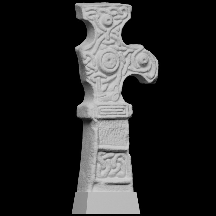 Anglo-Saxon stone cross-head image