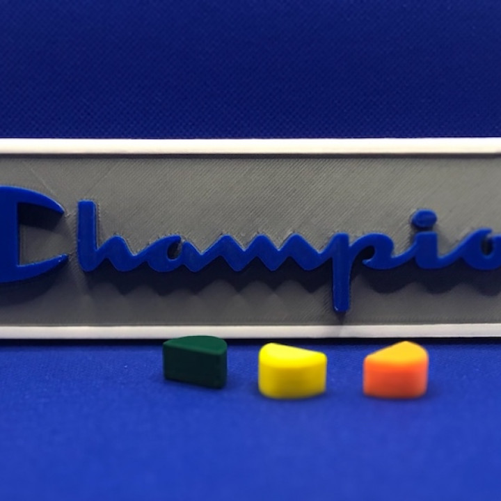 Champion custom logo sign plate image
