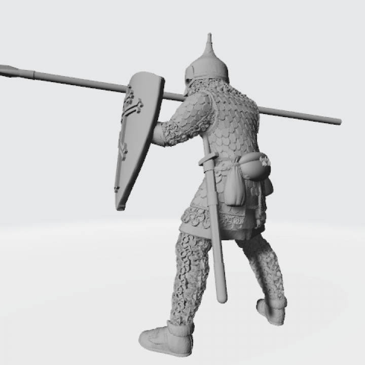 Medieval Russian Heavy infantry with spear image