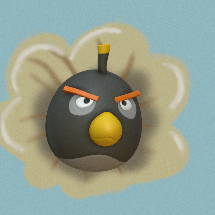 angry bird black bird bomb image