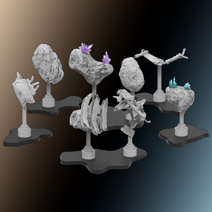 3D Printable Space Scenery Obstacles/Terrain suitable for Star Wars