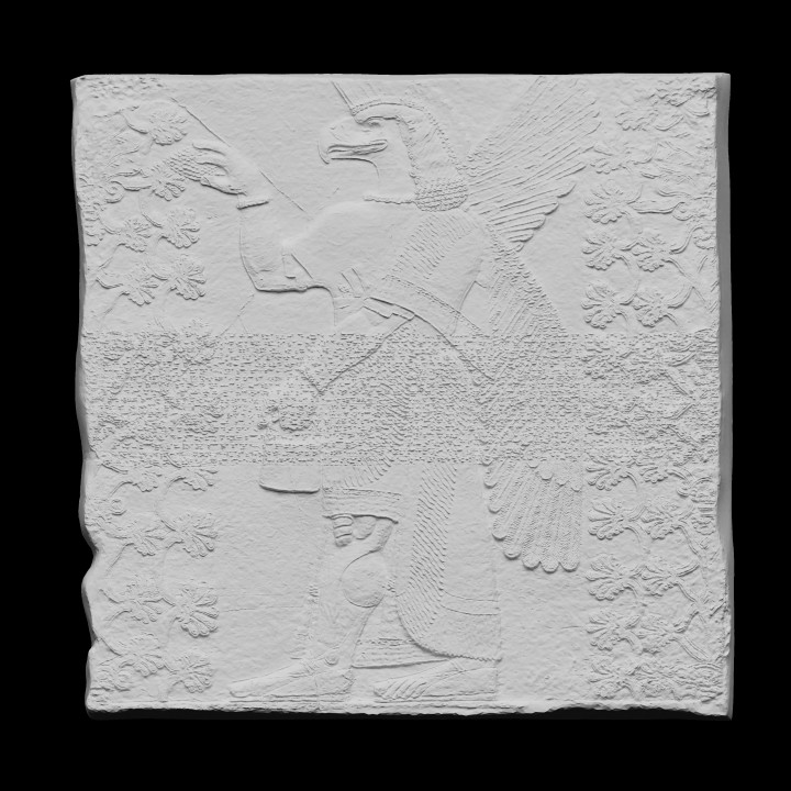 Assiryan wall relief image