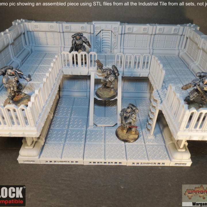 Specialty Wall Large Vent Opening, OpenLOCK Modular Industrial Terrain Tiles Expansion Set image