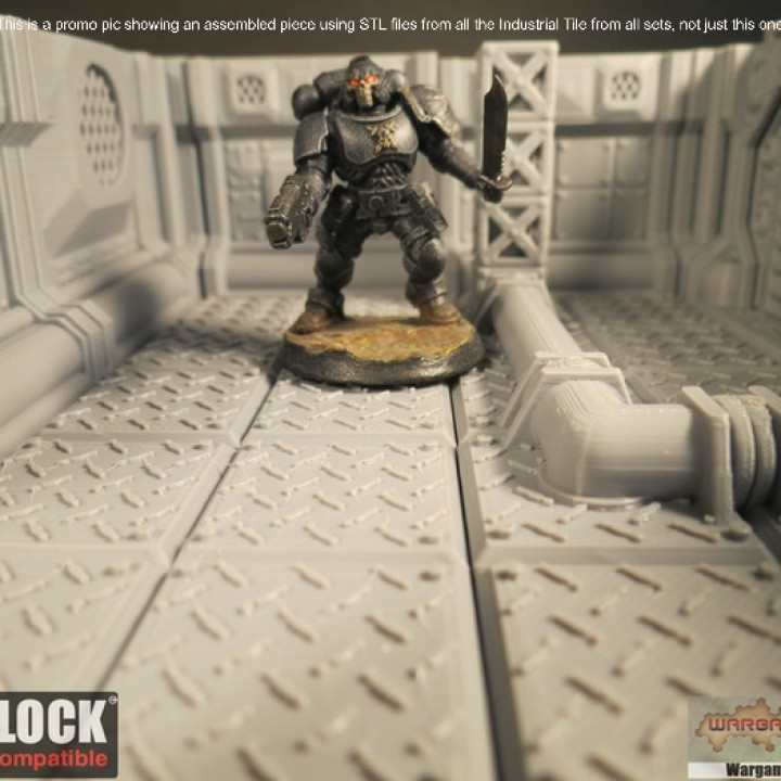 Specialty Wall Large Vent Opening, OpenLOCK Modular Industrial Terrain Tiles Expansion Set image