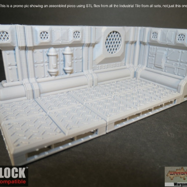 Specialty Wall Extra Pipes, OpenLOCK Modular Industrial Terrain Tiles Expansion Set image