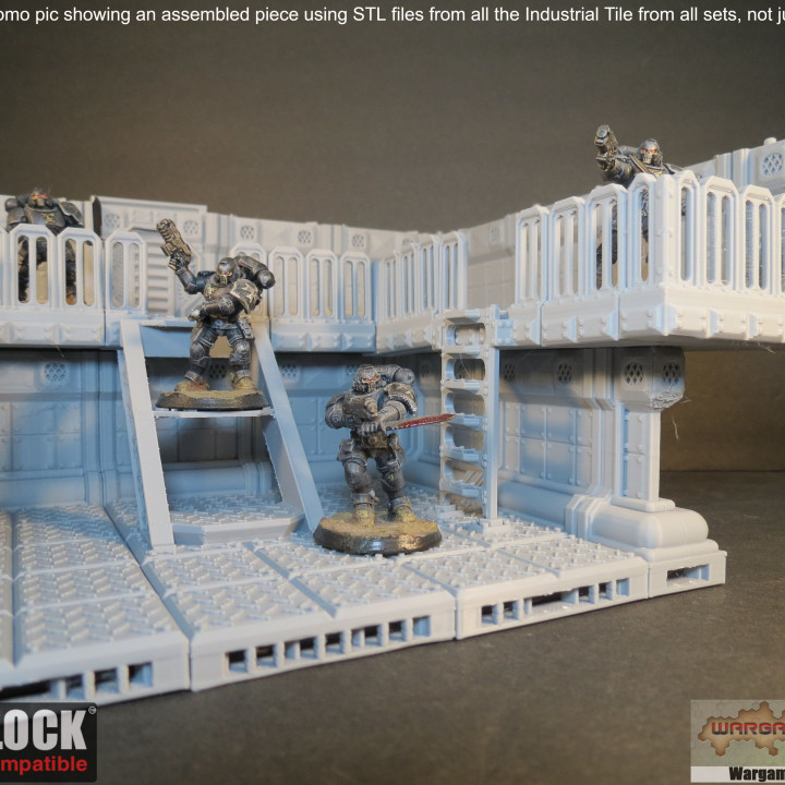 Counters, Cabinets, Lockers, and Computer Terminals, OpenLOCK Modular Industrial Terrain Tiles Expansion Set image