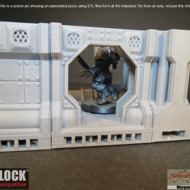Upper Level Stairs and Ladders, OpenLOCK Modular Industrial Terrain Tiles Expansion Set image