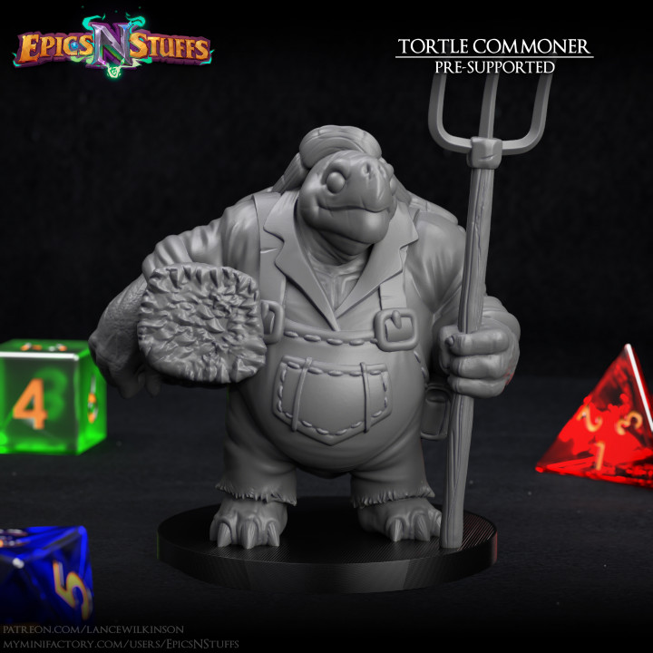 Tortle Commoner Miniature - Pre-Supported's Cover