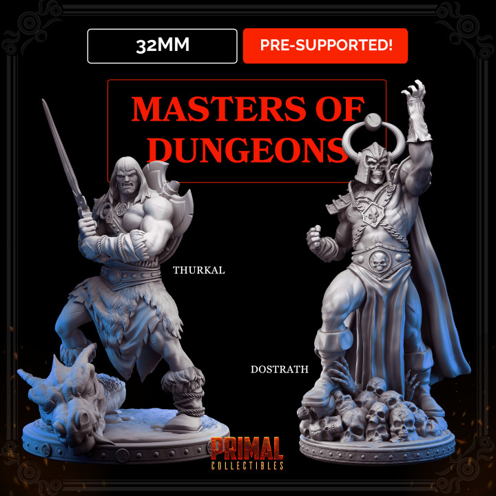 Dark Sorcerer + Barbarian - MASTERS OF DUNGEONS QUEST image
