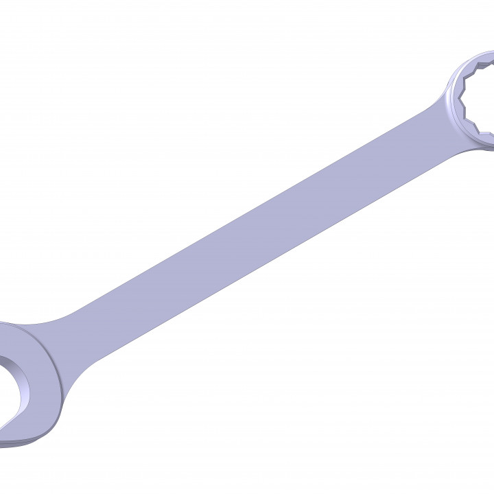 Mechanical wrench, ring flat, size 27 mm. image
