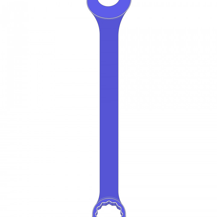 Mechanical wrench, ring flat, size 27 mm. image