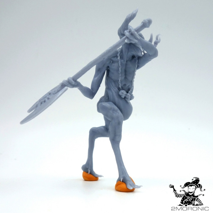 Labyrinth Guardian of the Great God Pan – Large Dark Fey all 3 version, 2-inch base, 80 mm height large miniatures image