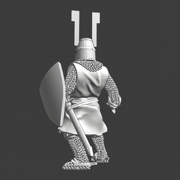 Teutonic knight crested helmet image