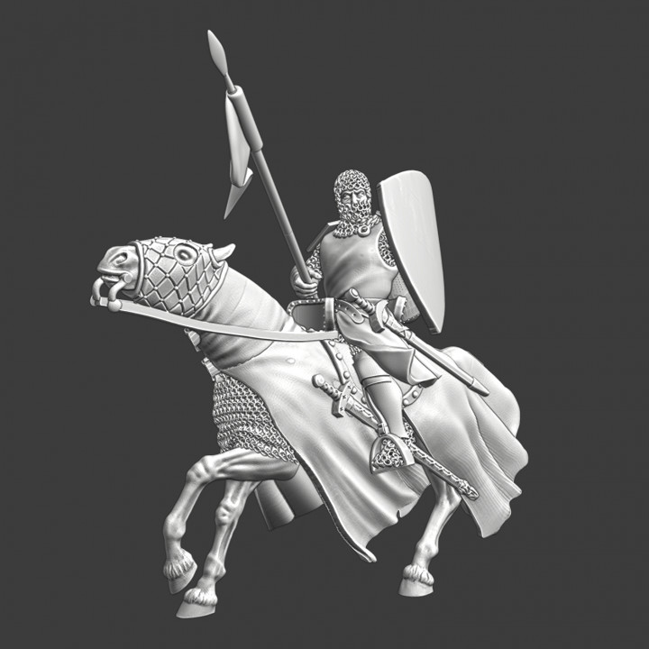 3D Printable Mounted Danish Vassal Knight charging by Northern Crusades ...