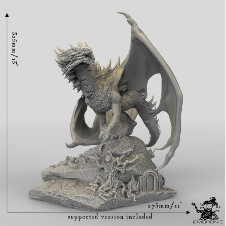 Colossal Unique Dragon Diorama 325mm/13 inch height image