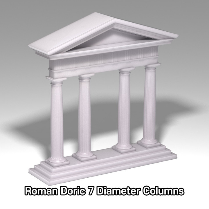 the Doric order monument with greek hoplites image