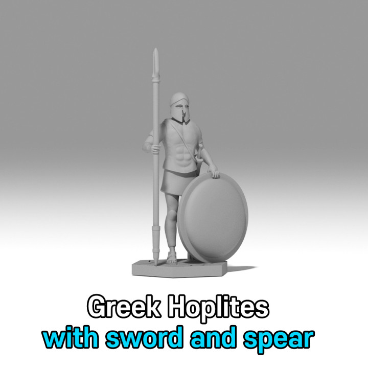 the Doric order monument with greek hoplites image