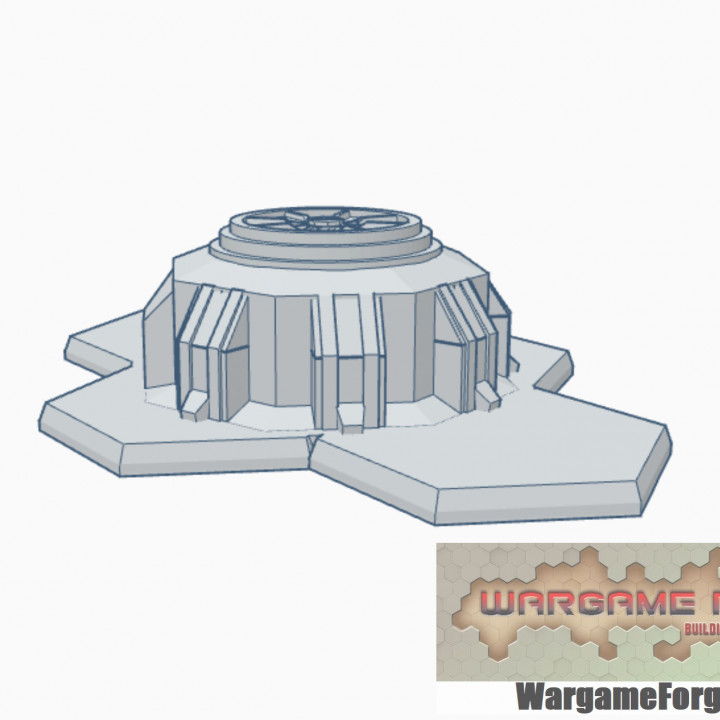 Military Building 3 with Hex Base Armored Silo MilHB003 image