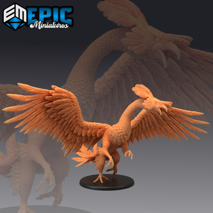 Peacock Griffin Attacking / Exotic Gryphon / Rare Flying Hybrid Encounter image