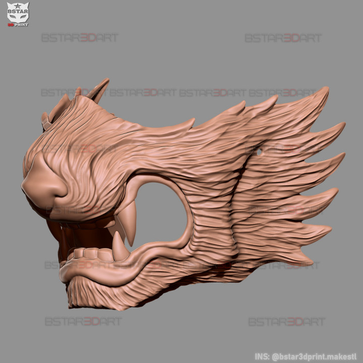 Wolf Face Mask - High Quality Details image