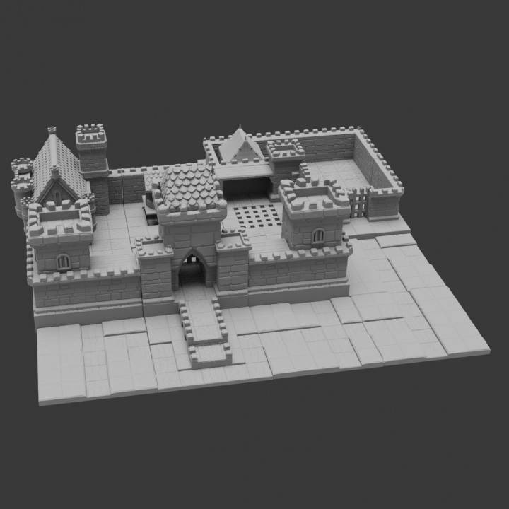 Complete castle for 25mm base minis / Gridbased image