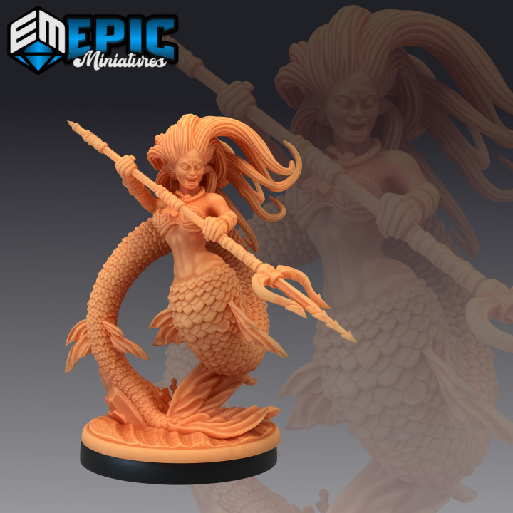 Mermaid Set / Siren Warrior / Ocean Water Encounter / Classic Creature image