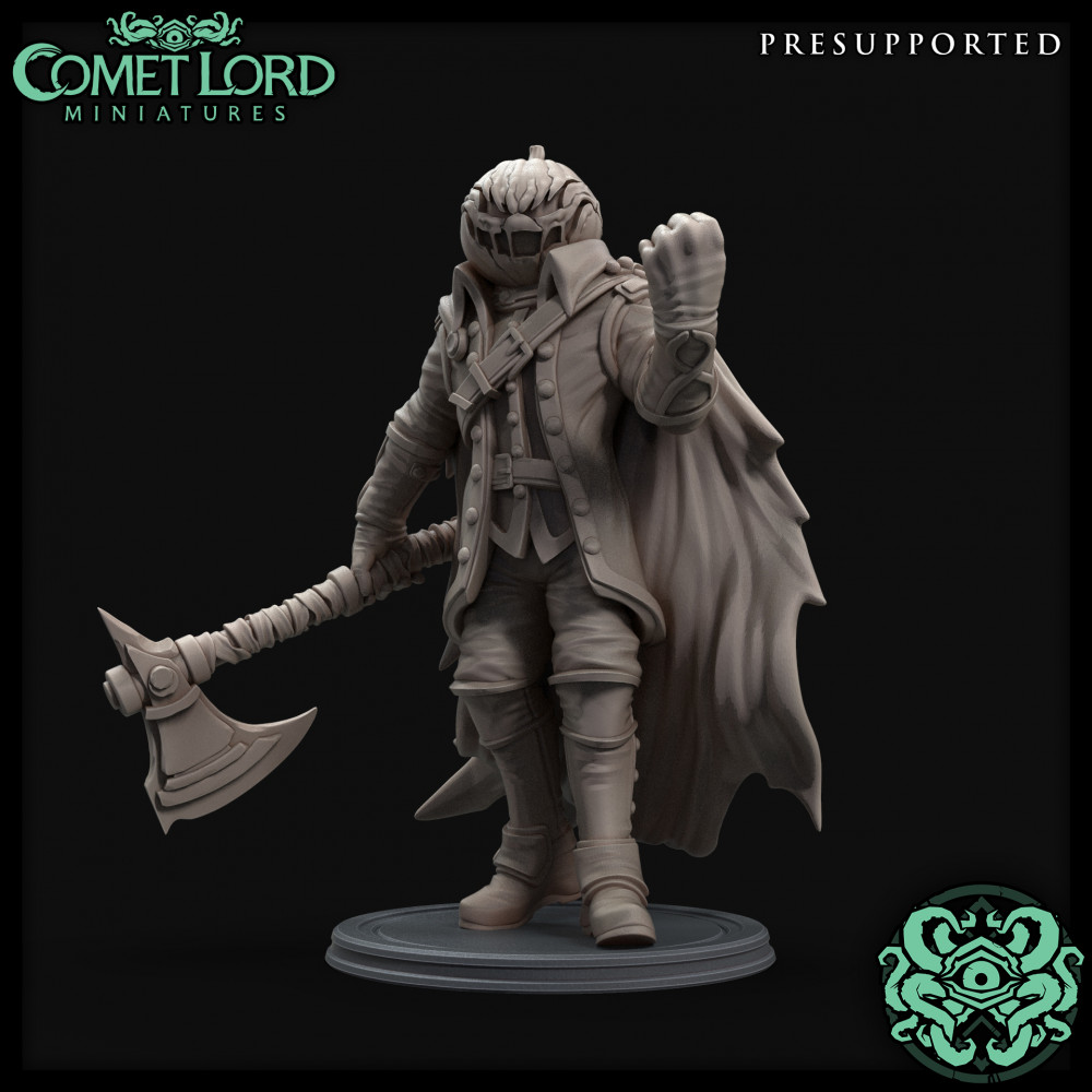 3D Printable Headless Horseman by Comet Lord Miniatures, image size:1000x1000