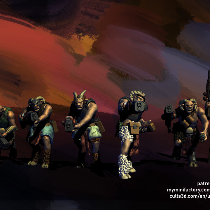 Beastmen in Space! Multipart Plasma Gun Squad image