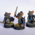 Mousle Knights with swords and shields (pre supported) print image