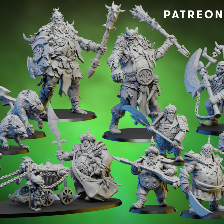 Persian Ogre Great Dragon Ogre store - Ghamak - 3D Printed - 32 mm scale - 190 MM