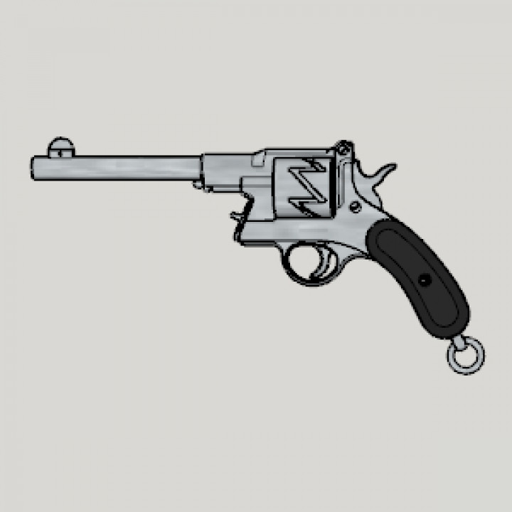 Mauser M1878 Experimental Model .357 Mag (3D Printable Display Gun) image