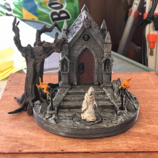 Picture of print of Halloween diorama, pumpkin head and more for 28 mm / 32 mm miniatures