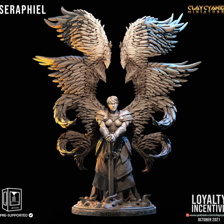 3d Printable Seraphiel By Clay Cyanide Miniatures