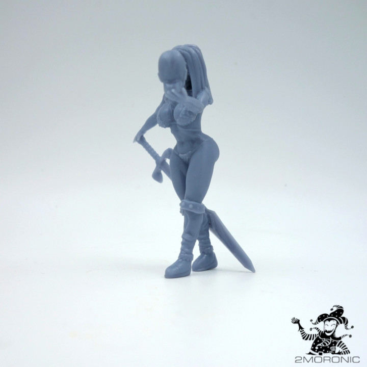 Sonya the Sword-demoness – Large Half-Giant (2 inch/50 mm base, 3 inch/75 mm height miniature) image