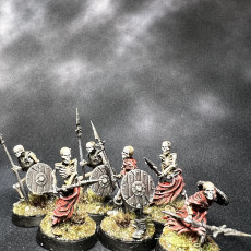Picture of print of Skeleton Horde - Spearmen (Set of 5 x 32mm scale presupported miniatures)