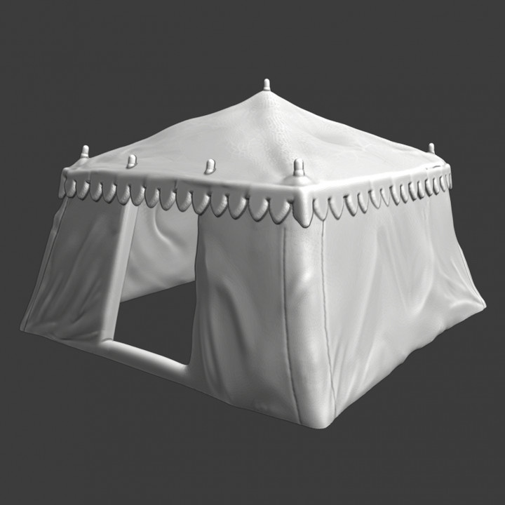 Medieval square tent image