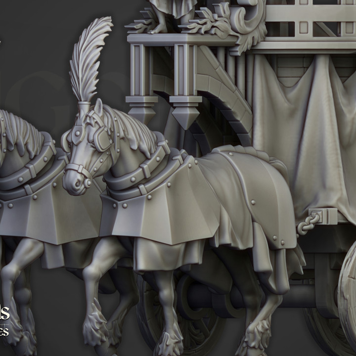 Arcane Cannon on Chariot - Highlands Miniatures image