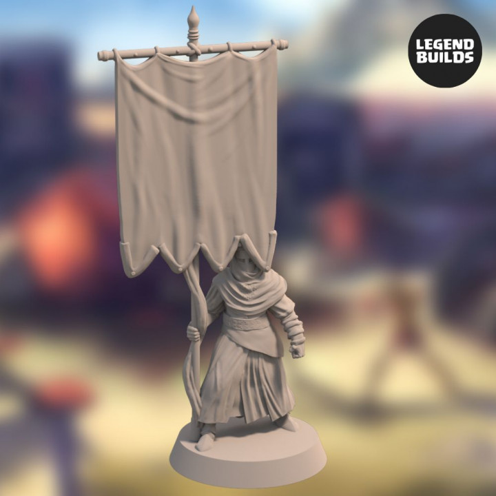 Night’s Cult Bannermen – Pose 1 – 3D printable miniature – STL file