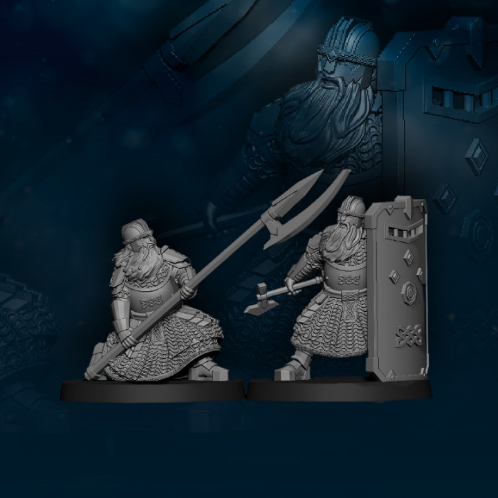 Cript Dwarf Guard (Spearmen and Shield) | Kalak Dwarves | Davale Games | Fantasy