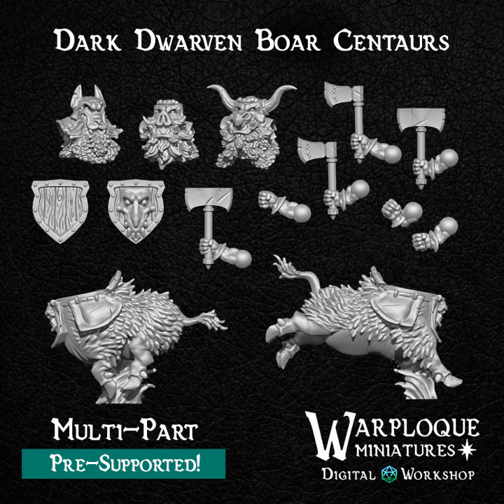 Dark Dwarven Boar Centaurs Kit image