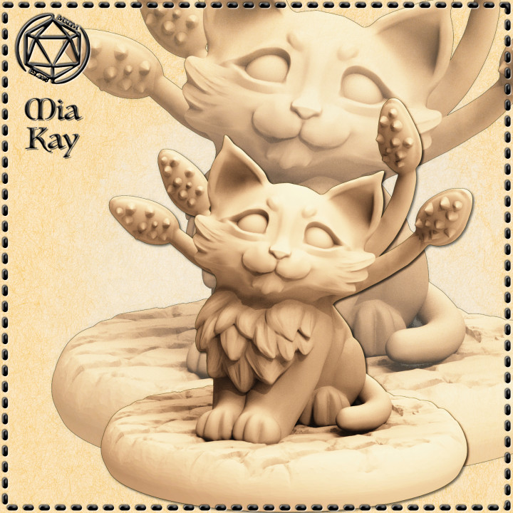 3D Printable Displacer Kitten by M3DM