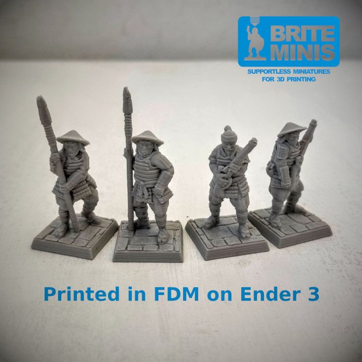 Easy to print Ashigaru! Supportless - for FDM and resin image